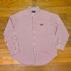 Vintage Polo by Ralph Lauren “Small Stampede” Pin Striped Button Down Shirt. EUC
